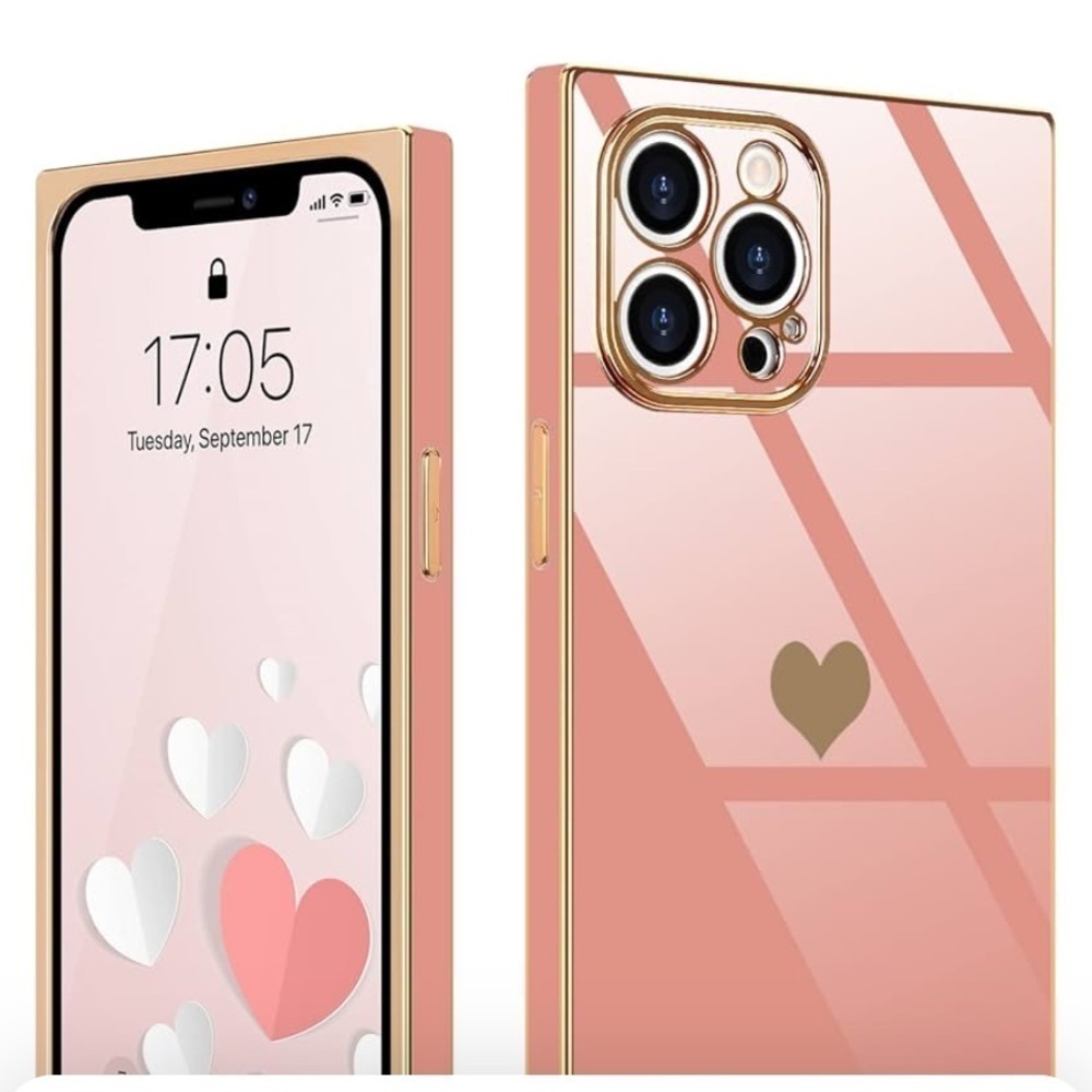 iPhone 12 Pro Case Pink & Gold - Picture 2 of 6